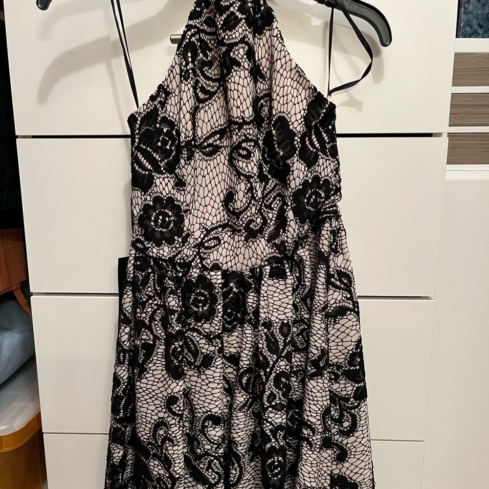 Bebe Black Lace Mini Dress